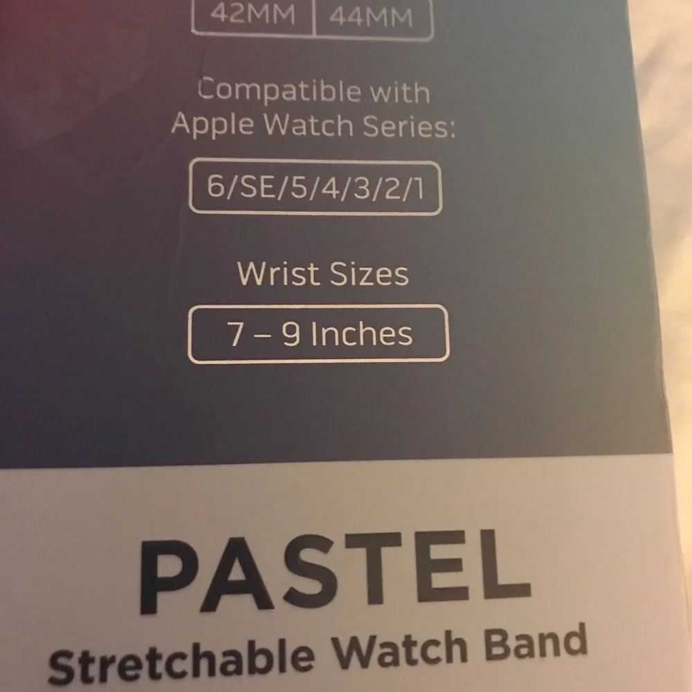 Apple watch stretch pastel 42mm-44mm.Box opened but not used. Pride Rainbow